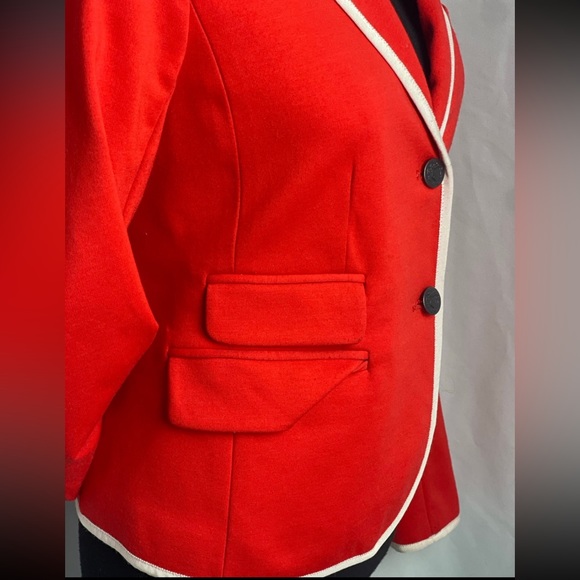 Vintage GAP “The Academy Blazer” in Vermilion w/ White Contrast Piping - Picture 4 of 12